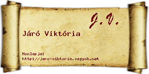 Járó Viktória névjegykártya