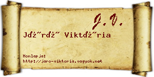 Járó Viktória névjegykártya