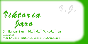 viktoria jaro business card